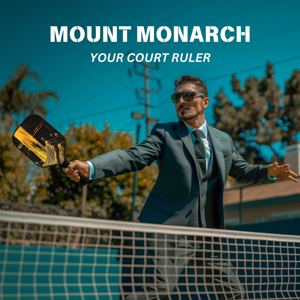 Raw Carbon Fiber Pickleball Paddle - MOUNT MONARCH